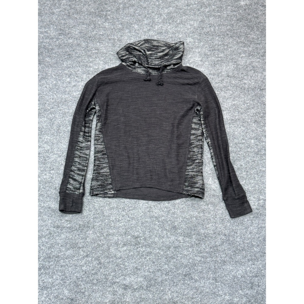 Hollister Womens Small Black White Marled Funnel Neck Pullover Knit Sweater - Picture 11 of 13